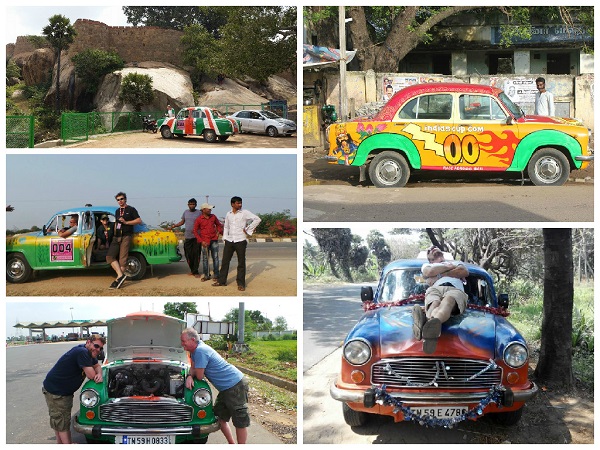 Rebuilt Hindustan Ambassadors with custom paintjob