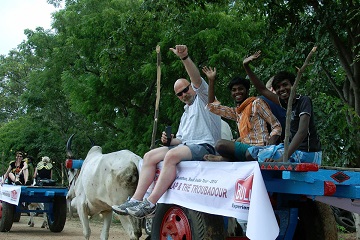 Bullathon, a holiday adventure by Travel Scientists in the real rural India. Explore Tamil Nadu on an ox cart. This crazy adventure you will remember forever