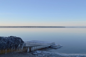 Estonia beach frozen seaside icy pier Baltic Run