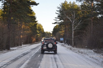 winter highway Baltic Run snow adventure driving Latvia