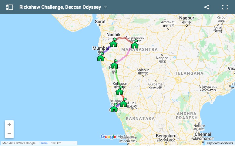 Travel Scientists tuk tuk race route Deccan Odyssey